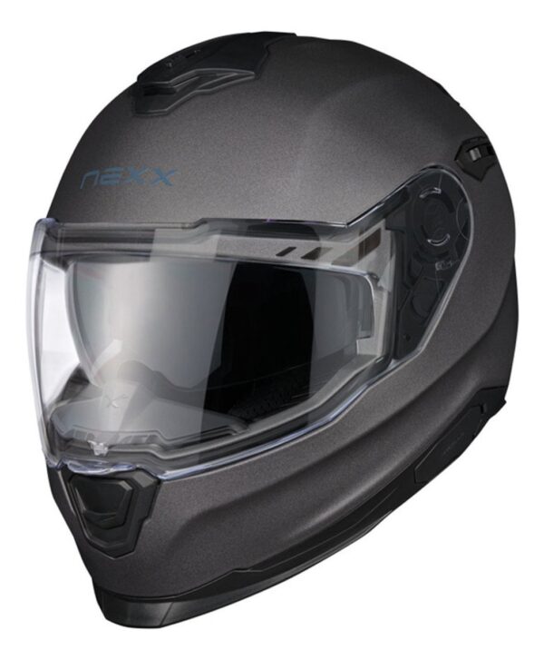 NEXX Y100 CORE MATTE TITANIUM SPORT TOURING MOTORCYCLE HELMET - Image 3