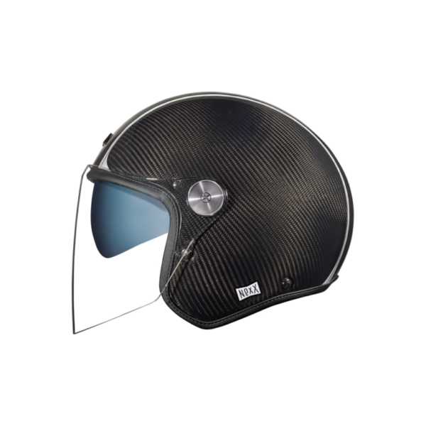 NEXX XG30 CARBON SV GREY CARBON FIBER URBAN RETRO MOTORCYCLE HELMET - Image 4