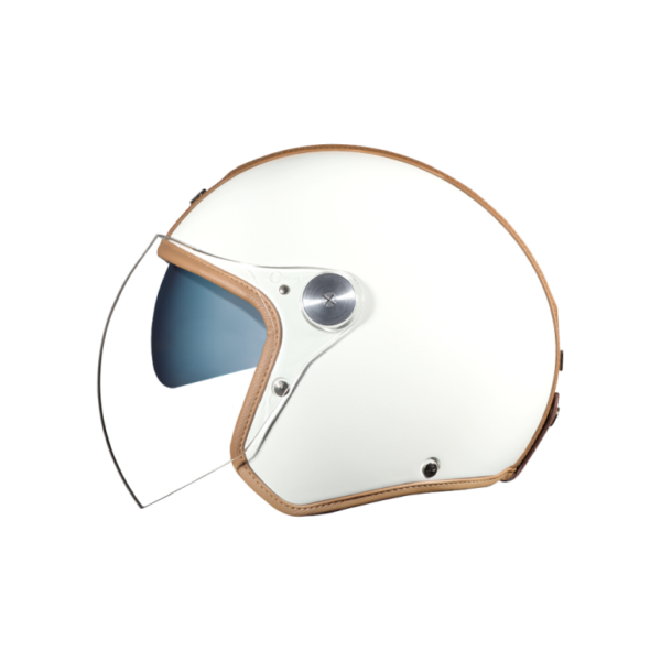 NEXX XG30 GROOVY SV WHITE CAMEL URBAN RETRO MOTORCYCLE HELMET - Image 4