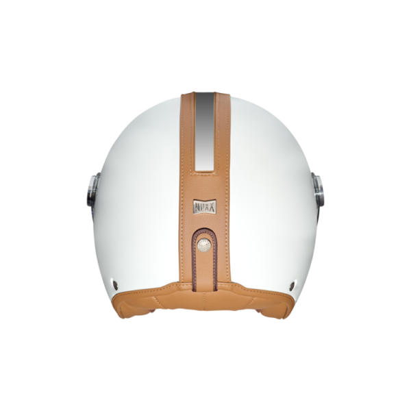 NEXX XG30 GROOVY SV WHITE CAMEL URBAN RETRO MOTORCYCLE HELMET - Image 3