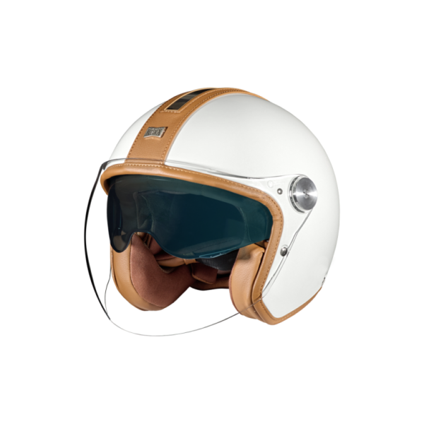 NEXX XG30 GROOVY SV WHITE CAMEL URBAN RETRO MOTORCYCLE HELMET