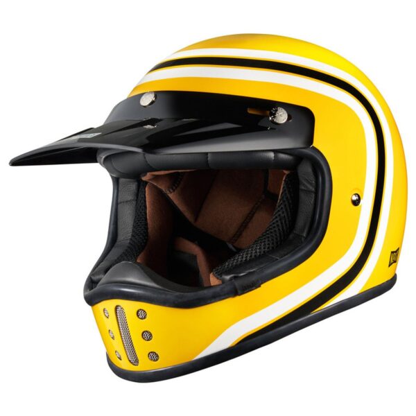 NEXX XG200 GHARDAIA YELLOW BLACK RETRO VINTAGE URBAN MOTORCYCLE HELMET