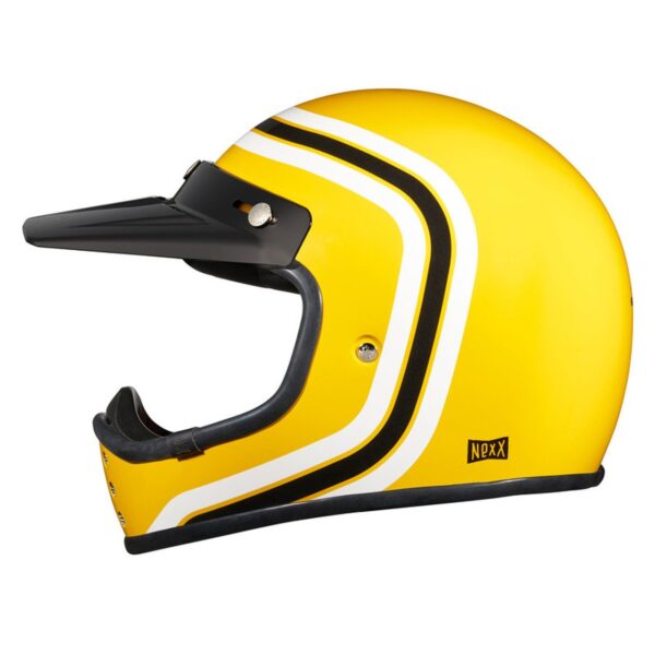 NEXX XG200 GHARDAIA YELLOW BLACK RETRO VINTAGE URBAN MOTORCYCLE HELMET - Image 2