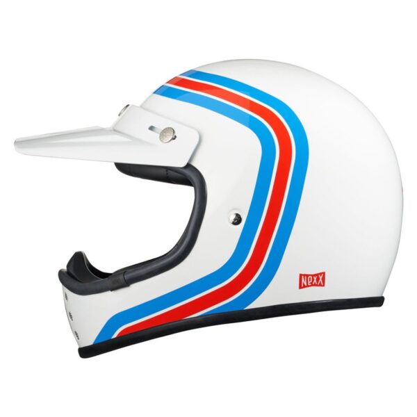 NEXX XG200 GHARDAIA WHITE RED RETRO VINTAGE URBAN MOTORCYCLE HELMET