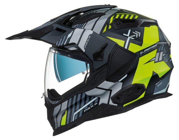 NEXX XWED2 WILD COUNTRY BLACK YELLOW ADVENTURE TOURING RALLY MOTORCYCLE HELMET