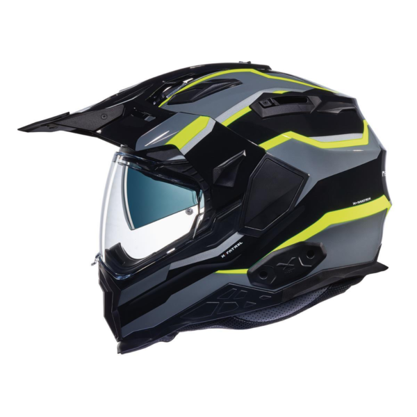 NEXX XWED2 PATROL BLACK TITANIUM YELLOW ADVENTURE TOURING RALLY MOTORCYCLE HELMET