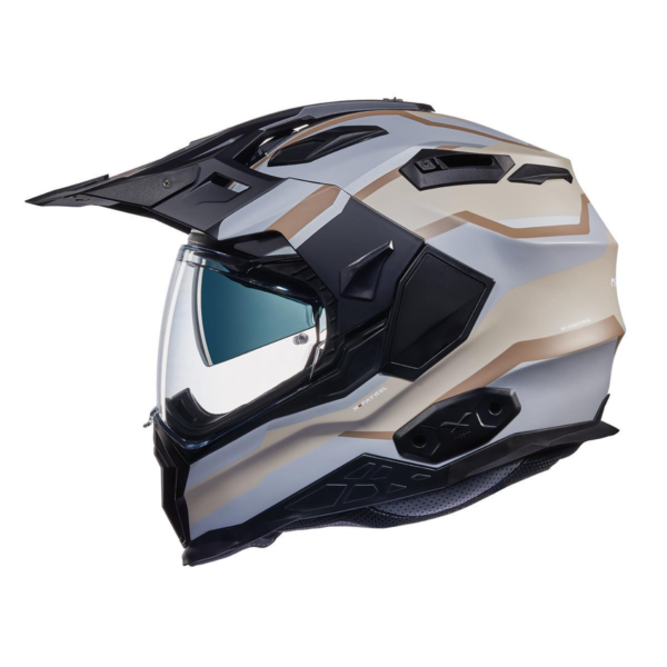 NEXX XWED2 PATROL SAND GREY ADVENTURE TOURING RALLY MOTORCYCLE HELMET