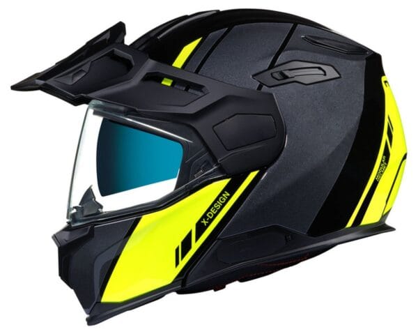 NEXX VILIJORD HI-VIS NEON YELLOW MODULAR ADVENTURE TOURING RALLY MOTORCYCLE HELMET