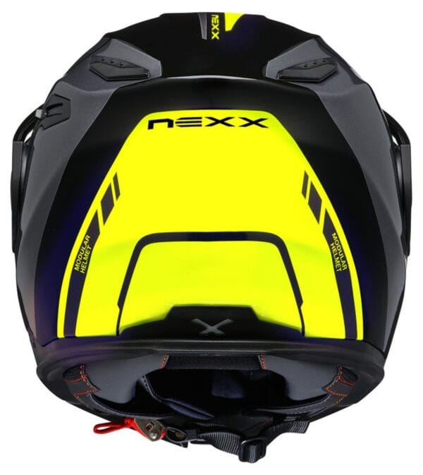 NEXX VILIJORD HI-VIS NEON YELLOW MODULAR ADVENTURE TOURING RALLY MOTORCYCLE HELMET - Image 3