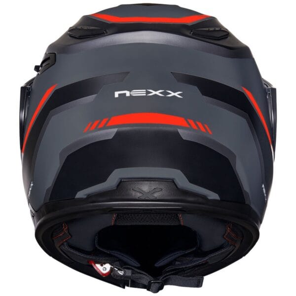 NEXX VILIJORD CONTINENTAL MATTE GREY RED MODULAR ADVENTURE TOURING RALLY MOTORCYCLE HELMET - Image 2