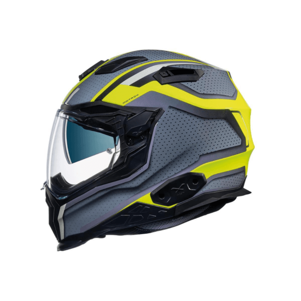 NEXX XWST2 MOTROX TITANIUM NEON YELLOW ADVENTURE TOURING RALLY MOTORCYCLE HELMET