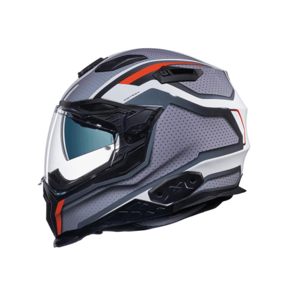 NEXX XWST2 MOTROX WHITE GREY RED ADVENTURE TOURING RALLY MOTORCYCLE HELMET