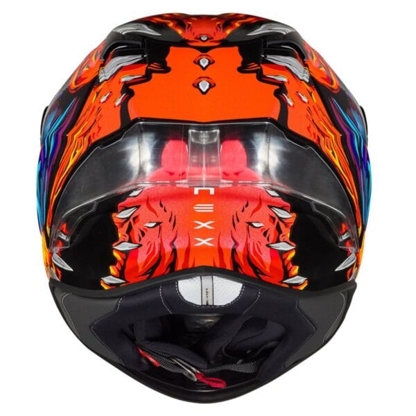 NEXX XR3R ZORGA ORANGE FIM MOTORCYCLE RACING HELMET - Image 3