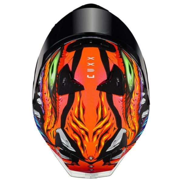 NEXX XR3R ZORGA ORANGE FIM MOTORCYCLE RACING HELMET - Image 2