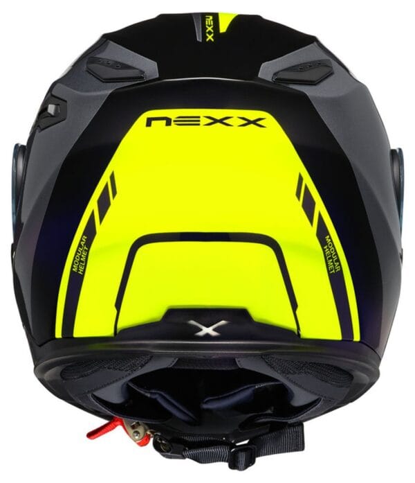 NEXX VILITUR HIGH VISION NEON YELLOW MODULAR TOURING ADVENTURE MOTORCYCLE HELMET - Image 4