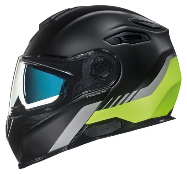 NEXX VILITUR LATITUDE MATTE BLACK YELLOW MODULAR TOURING ADVENTURE MOTORCYCLE HELMET