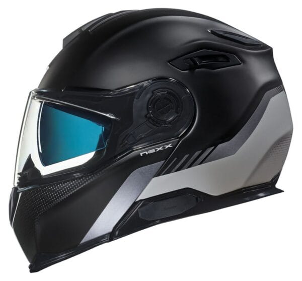 NEXX VILITUR LATITUDE MATTE BLACK GREY MODULAR TOURING ADVENTURE MOTORCYCLE HELMET