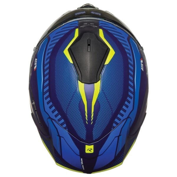 NEXX SX100R SKIDDER BLUE YELLOW SPORT TOURING RACING MOTORCYCLE HELMET - Image 2