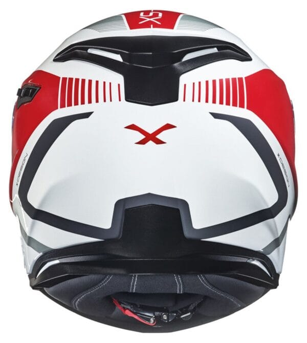 NEXX SX100 POPUP WHITE RED SPORT TOURING RACING MOTORCYCLE HELMET - Image 4