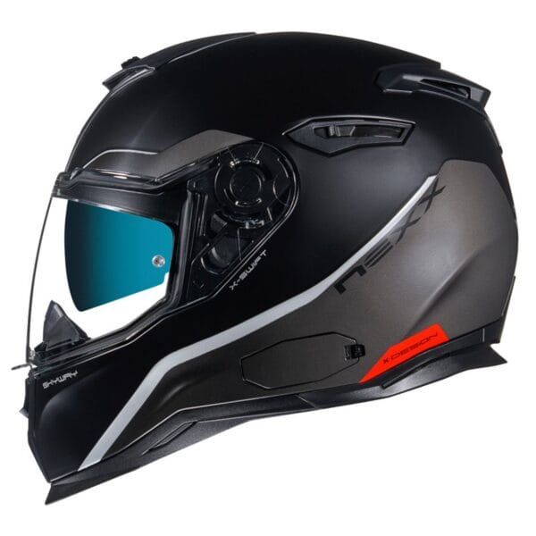 NEXX SX100 SKYWAY BLACK GREY SPORT TOURING RACING MOTORCYCLE HELMET