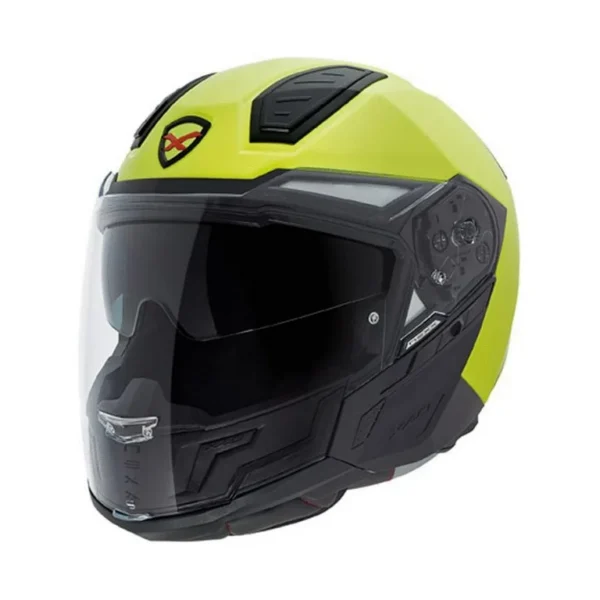 NEXX X40 NEON YELLOW URBAN MOTORCYCLE MODULAR HELMET - Image 7