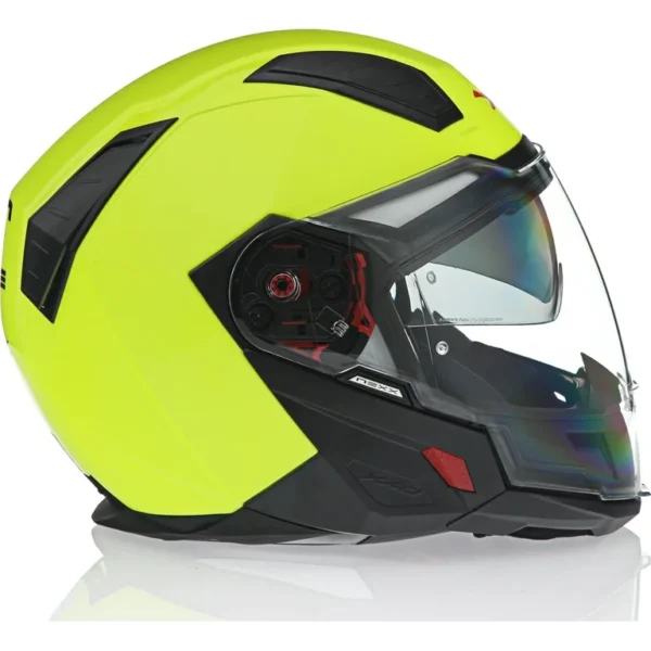 NEXX X40 NEON YELLOW URBAN MOTORCYCLE MODULAR HELMET - Image 2