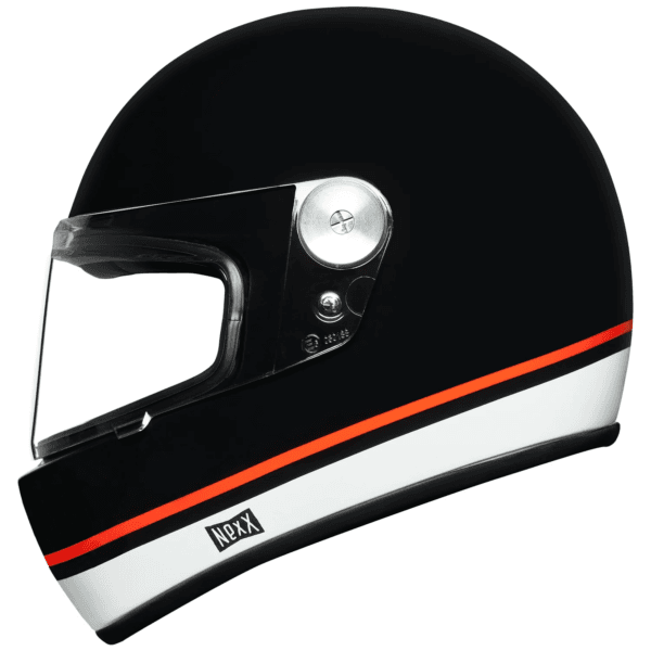 NEXX XG100R RUMBLE BLACK WHITE CLASSIC RETRO VINTAGE MOTORCYCLE HELMET