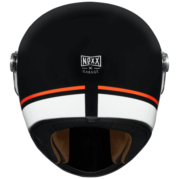 NEXX XG100R RUMBLE BLACK WHITE CLASSIC RETRO VINTAGE MOTORCYCLE HELMET - Image 3