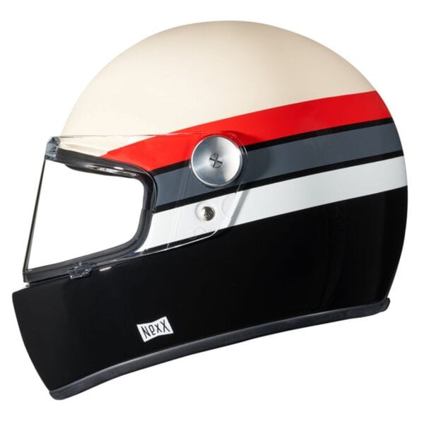 NEXX XG100R GALLON CREAM BLACK RED CLASSIC RETRO VINTAGE MOTORCYCLE HELMET