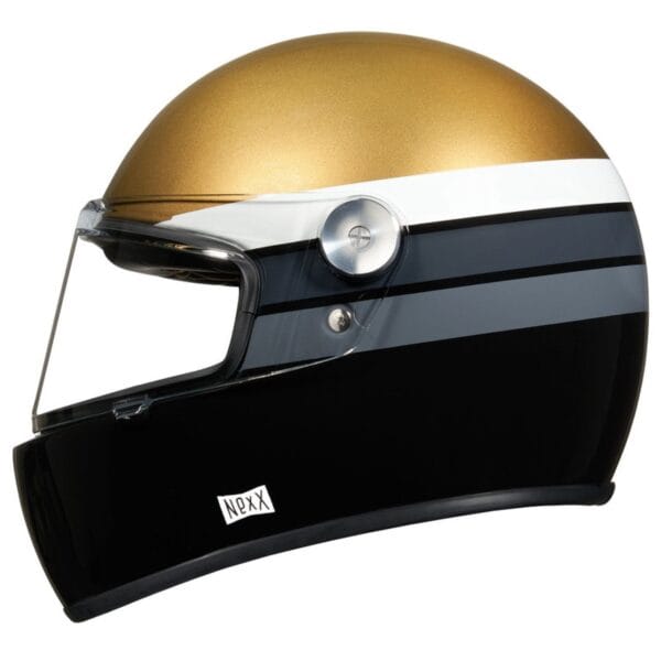 NEXX XG100R GALLON GOLD BLACK CLASSIC RETRO VINTAGE MOTORCYCLE HELMET