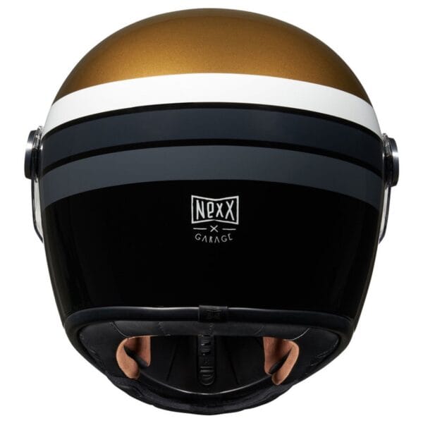 NEXX XG100R GALLON GOLD BLACK CLASSIC RETRO VINTAGE MOTORCYCLE HELMET - Image 2