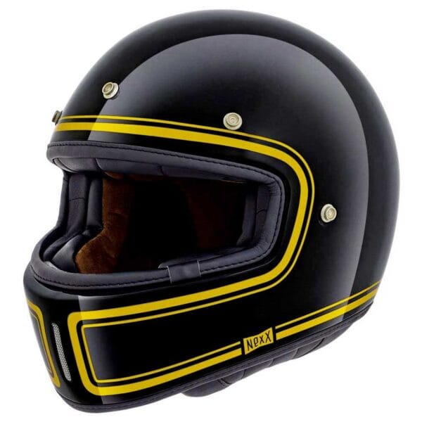 NEXX XG100 Devon Helmet - Black and Yellow Retro Motorcycle Helmet - Image 6