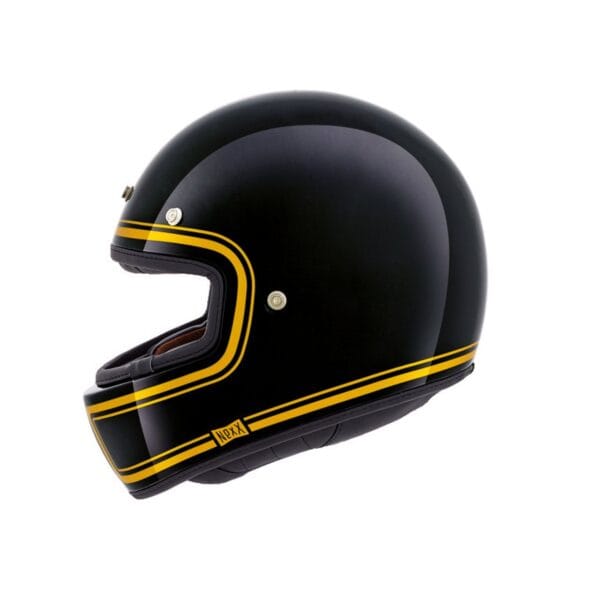 NEXX XG100 Devon Helmet - Black and Yellow Retro Motorcycle Helmet