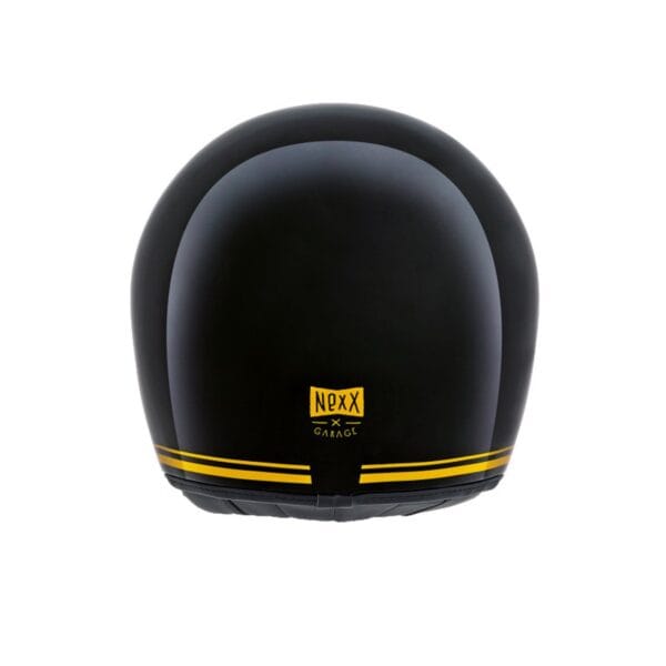 NEXX XG100 Devon Helmet - Black and Yellow Retro Motorcycle Helmet - Image 3