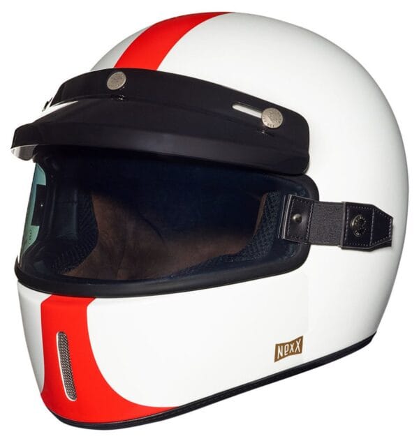 NEXX XG100 Half Mile Helmet - Red and White Retro Motorcycle Helmet - Image 5