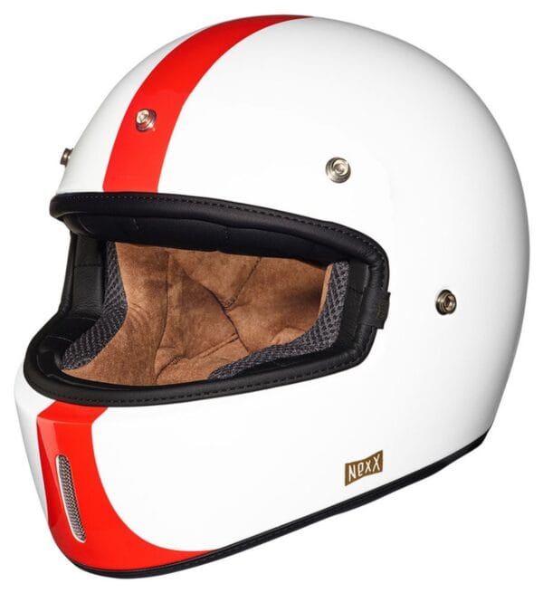 NEXX XG100 Half Mile Helmet - Red and White Retro Motorcycle Helmet