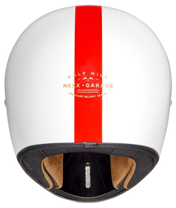 NEXX XG100 Half Mile Helmet - Red and White Retro Motorcycle Helmet - Image 2