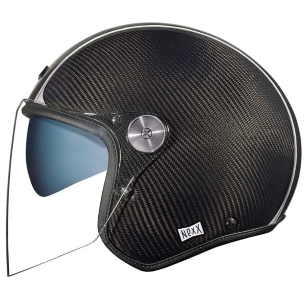 NEXX XG20 Carbon SV Helmet - Premium Grey Carbon Motorcycle Helmet with Integrated Sun Visor