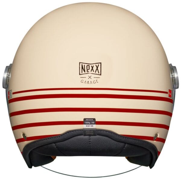 NEXX XG20 Deck SV Helmet - Premium Cream Red Motorcycle Helmet with Integrated Sun Visor - Image 2