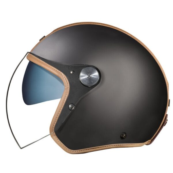 NEXX XG20 Groovy SV Helmet - Premium Black Camel Motorcycle Helmet with Integrated Sun Visor