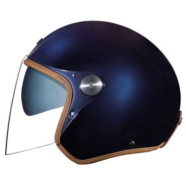 NEXX XG20 Clubhouse SV Helmet - Premium Matte Blue Motorcycle Helmet with Integrated Sun Visor