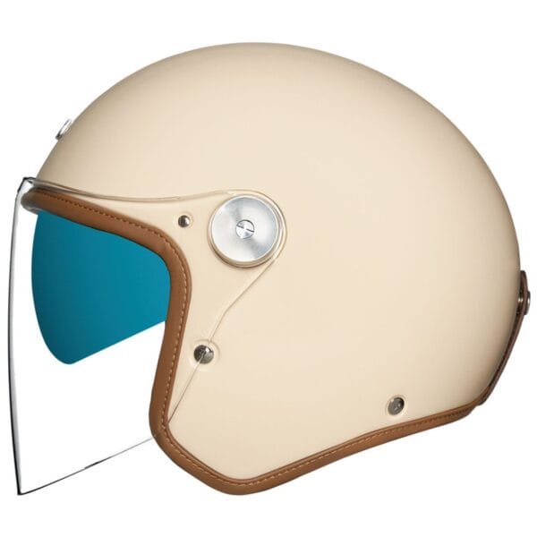 NEXX XG20 Clubhouse SV Helmet - Premium Cream Motorcycle Helmet with Integrated Sun Visor