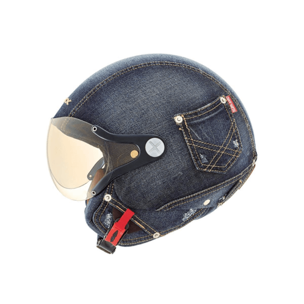 NEXX SX60 Denim Helmet - Premium Denim Motorcycle Helmet with Advanced Thermo Resin Shell