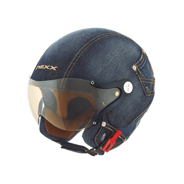 NEXX SX60 Denim Helmet - Premium Denim Motorcycle Helmet with Advanced Thermo Resin Shell - Image 4