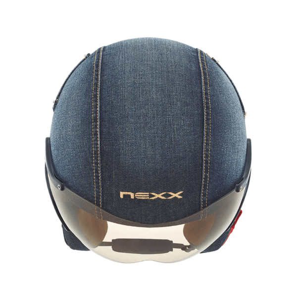 NEXX SX60 Denim Helmet - Premium Denim Motorcycle Helmet with Advanced Thermo Resin Shell - Image 3