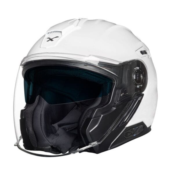 NEXX Viliby Solid White Open-Face Motorcycle Helmet - Premium Urban Design - Image 3