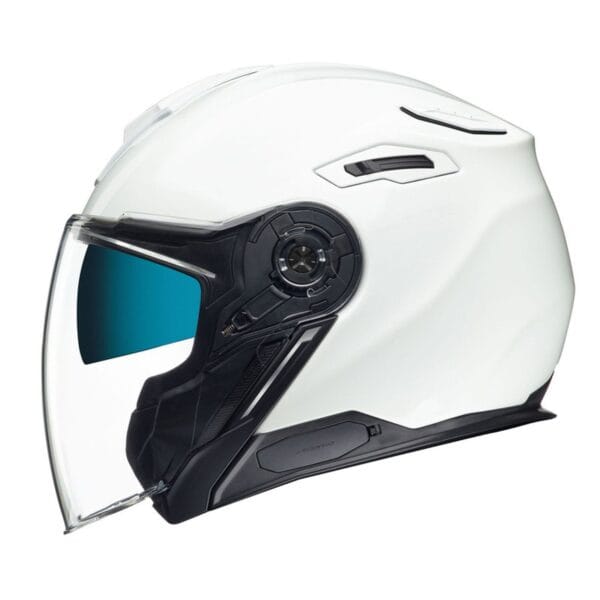 NEXX Viliby Solid White Open-Face Motorcycle Helmet - Premium Urban Design