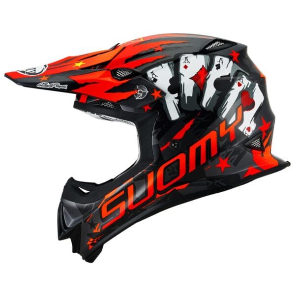 SUOMY MX Jump Hazard Grey Red Dirtbike ATV Helmet