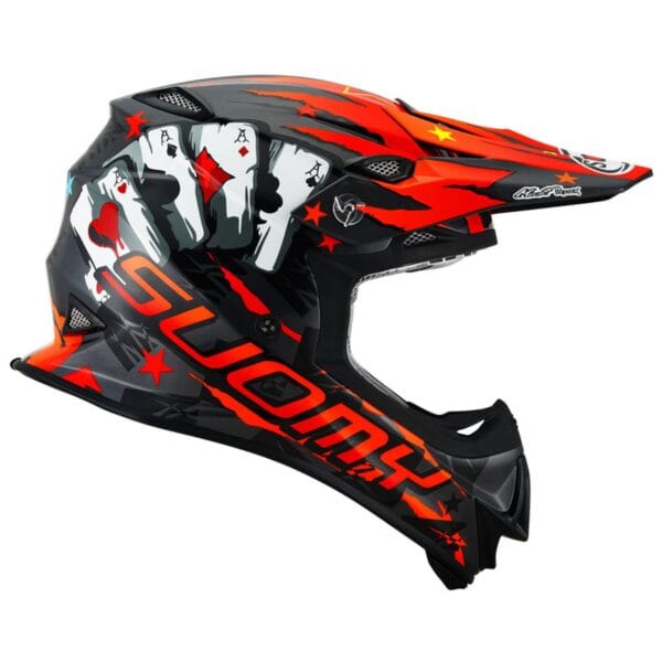 SUOMY MX Jump Hazard Grey Red Dirtbike ATV Helmet - Image 6