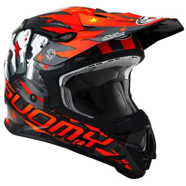 SUOMY MX Jump Hazard Grey Red Dirtbike ATV Helmet - Image 4